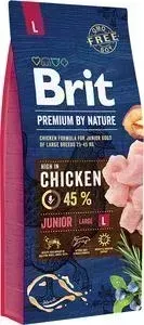 Сухой корм Brit Premium by Nature Junior L Hight in Chicken с курицей для молодых собак крупных пород 15кг (526437)