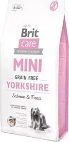 Сухой корм Brit Care MINI Grain-Free Yorkshire Salmon Tuna беззерновой с лососем и тунцом для собак породы йоркширский терьер 7кг (520213)