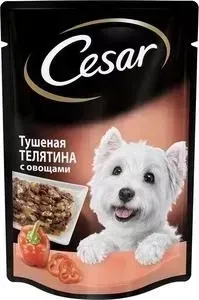 Паучи Cesar тушеная телятина с овощами для собак 100г (10183503)