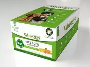 Лакомство Whimzees Ricebone L Bulk In Display Box Рисовая кость для собак М-L 11 см 50 шт в коробке (WHZ211ROW)