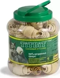 Лакомства TitBit Сухие из субпродуктов рогалики из кожи с начинкой для собак 4,3л (008096/0264)