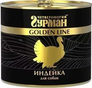 Консервы Четвероногий гурман Golden Line индейка для собак 500г