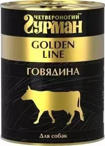 Консервы Четвероногий гурман Golden Line говядина для собак 340г