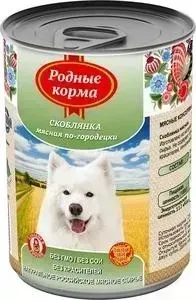Корм Родные Корма Скоблянка мясная по-городецки для собак 970г