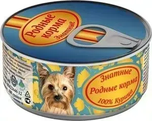 Корм Родные Корма Знатные 100 &#037; Курица для собак 100г
