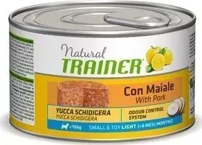 Консервы Trainer Natural Small Toy Light with Pork со свининой для взрослых собак мелких и миниатюрных пород с избыточным весом 150г