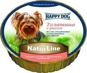 Консервы Happy Dog Natur Line телятина с рисом для собак 85гр (71501)