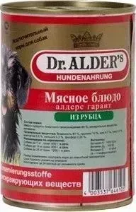 Консервы Dr.ALDER&amp;#039;s Dr.ALDER&s Мясное блюдо алдерс гарант из рубца для собак 410г (7743)