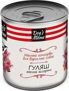 Консервы Dog&amp;#039;s Menu Dog&s Menu Гуляш мясное ассорти для взрослых собак 750г