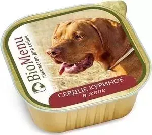 Консервы BioMenu Лакомство для собак Сердце куриное в желе 150г
