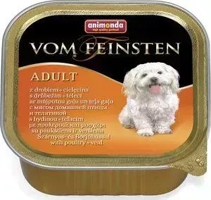 Консервы Animonda Vom Feinsten Adult с мясом домашней птицы и телятиной для собак 150г (82964)