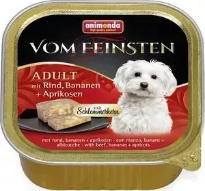 Консервы Animonda Vom Feinsten Adult меню для гурманов с говядиной, бананом и абрикосами для привередливых собак 150г (82666)