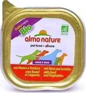 Консервы Almo Nature Daily Menu Bio Adult Dog with Beef and Vegetables с говядиной и овощами для собак 300г (2411)