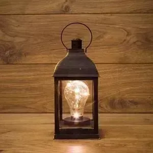 Декоративный фонарь Neon-Night с лампочкой бронзовый