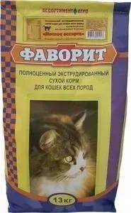 Сухой корм Фаворит Мясное ассорти для кошек всех пород 13кг