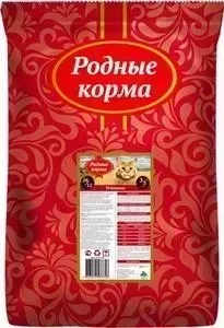 Корм Родные Корма Сухой Родные а Телятина 26/12 для взрослых кошек 3/5 пуда 10 кг