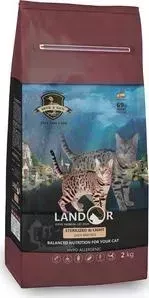 Сухой корм LANDOR Sterilized Light Duck and Rice гипоаллергенный с уткой и рисом для стерилизованных и с избыточным весом кошек 10кг