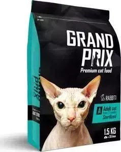 Сухой корм Grand Prix Sterilized Adult Cat Rabbit с кроликом для стерилизованных кошек 1,5кг