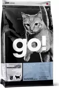 Сухой корм GO! NATURAL Holistic Cat Sensitivity+ Shine Grain Free Pollock Recipe беззерновой с минтаем для котят и кошек 7,26кг (20978)