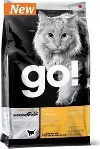 Сухой корм GO! NATURAL Holistic Cat Sensitivity+ Shine Grain Free Duck Recipe беззерновой с уткой для котят и кошек 3,63кг (20331)