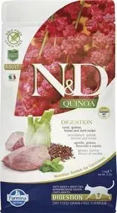 Сухой корм Farmina ND Cat GF Quinoa Digestion Lamb Fennel Mint беззерновой с ягненком киноа фенхелем и мятой здоровое пищеварение для кошек 1,5кг