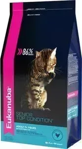Сухой корм Eukanuba Senior Cat Top Condition Rich in Poultry с домашней птицей для кошек старше 7лет 2кг