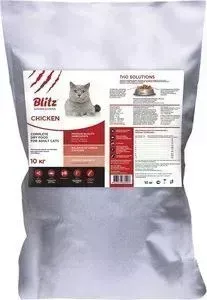 Сухой корм BLITZ Superior Nutrition Adult Cats with Chicken с курицей для взрослых кошек 10кг