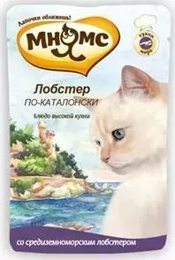 Паучи Мнямс Лобстер по-каталонски со средиземноморским лобстером для кошек 85г
