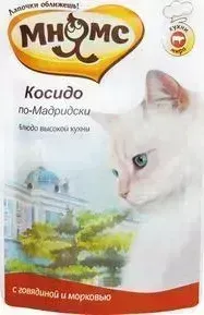 Паучи Мнямс Косидо по-Мадридски с говядиной и морковью для кошек 85г