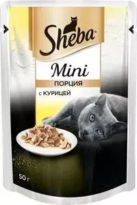 Паучи Sheba Mini Порция c курицей для кошек 50г (10170432)