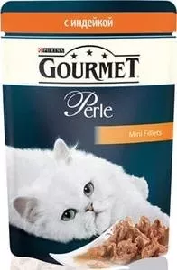 Паучи Gourmet Perle Mini Fillets с индейкой для кошек 85г (12222524)