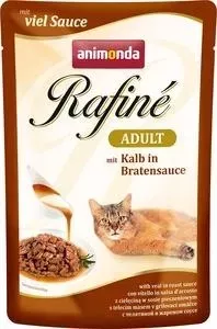 Паучи Animonda Rafine Adult with Veal in Roast Sauce с телятиной в жареном соусе для кошек 100г (83791)