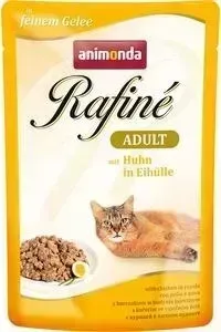 Паучи Animonda Rafine Adult with Chicken in Royale с курицей в яичном пудинге для кошек 100г (83796)