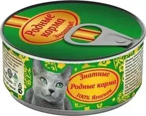 Корм Родные Корма Знатные 100 &#037; Ягненок для кошек 100г