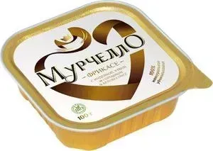 Консервы МУРЧЕЛЛО Фрикасе с индейкой, уткой и горошком в белом соусе для кошек 100г