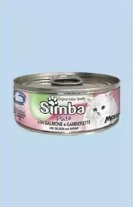 Консервы SIMBA Cat Pate with Salmon and Shrimp с лососем и креветками паштет для кошек 85г