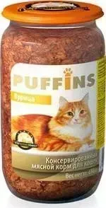 Консервы Puffins Курица для кошек 650г