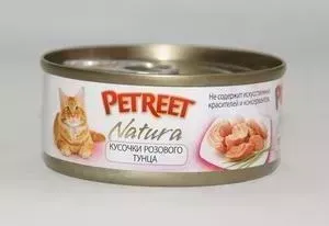 Консервы Petreet Natura кусочки розового тунца для кошек 70г
