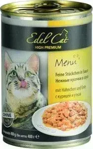 Консервы Edel Cat Menu нежные кусочки в соусе с курицей и уткой для кошек 400г (17301)
