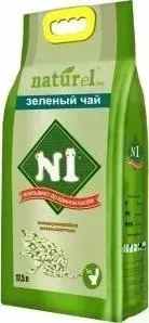 Наполнитель N1 NATUReL "Зеленый чай" древесный комкующийся с ароматом зеленого чая для кошек 17,5л