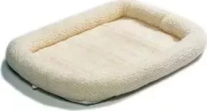 Лежанка Midwest Quiet Time Pet Bed - Fleece 24" флисовая 58х45 см белая для кошек и собак