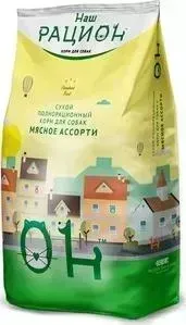 Сухой корм НАШ РАЦИОН мясное ассорти для взрослых собак 15кг