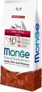 Сухой корм Monge Speciality Line Adult Dog Mini Lamb, Rice and Potatoes с ягненком, рисом и картофелем для взрослых собак мелких пород 7,5кг
