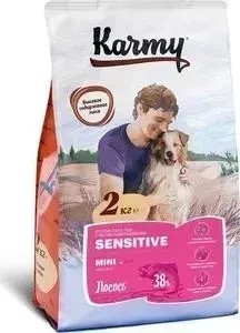 Сухой корм Karmy Sensitive Dog Mini Лосось для собак мелких пород с чувствительным пищеварением 2кг