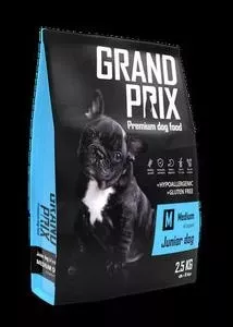 Сухой корм Grand Prix Medium Junior Dog Hypoallergenic Gluten Free гипоаллергенный, без глютена с курицей для щенков средних пород 2,5кг: характеристи