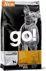 Сухой корм GO! NATURAL Holistic Dog Sensitivity+ Shine Grain+Gluten Free Duck Recipe беззерновой с уткой для щенков и собак 11,3кг (10352)