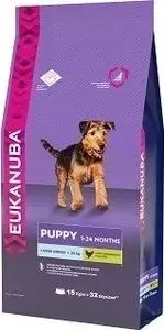 Сухой корм Eukanuba Puppy Large Breed with Chicken с курицей для щенков крупных пород 15кг