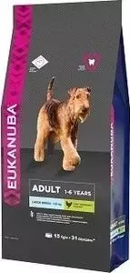 Сухой корм Eukanuba Adult Dog Large Breed Rich in Chicken с курицей для взрослых собак крупных пород 15кг