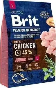 Сухой корм Brit Premium by Nature Junior L Hight in Chicken с курицей для молодых собак крупных пород 3кг (526420)
