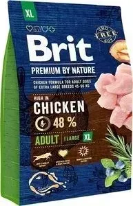Сухой корм Brit Premium by Nature Adult XL Hight in Chicken с курицей для взрослых собак гигантских пород 3кг (526512)